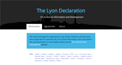 Desktop Screenshot of lyondeclaration.org